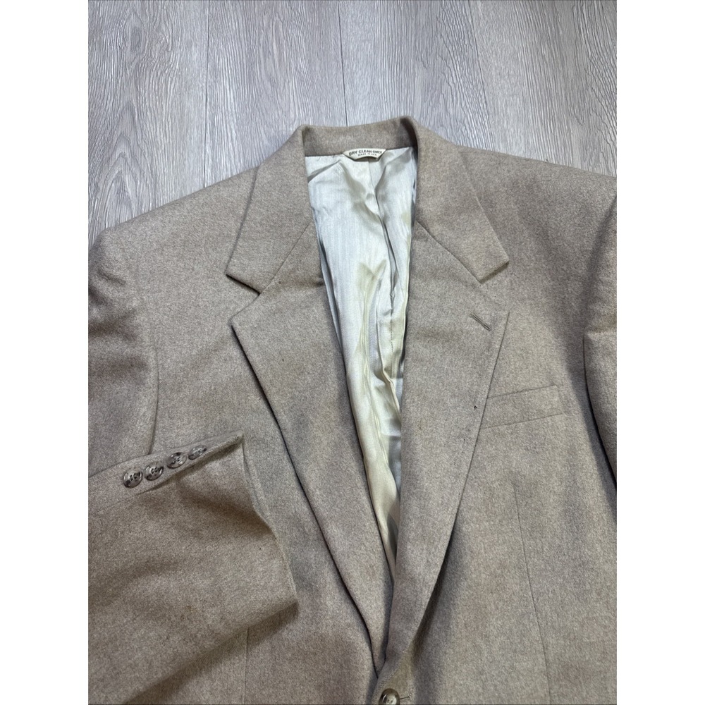 Men's Blazer 100% Cashmere‎ Joseph Lyman 44R Beige Color Sport Coat Jacket